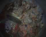 A picture of step 3 of Tinday Gosht.