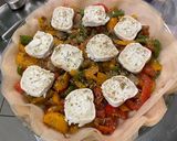Une image de l'étape 18 de Tarte filo, oignon, chèvre et poivrons tricolores.