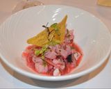 Foto del paso 6 de la receta Cóctel Daiquiri de fresa y ceviche de pescado con frutos rojos