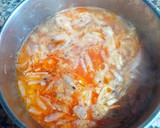 Foto del paso 7 de la receta: Sopa de gambas frescas con verduras a los tres caldos