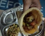 A picture of step 4 of Multigrain Veg roll.