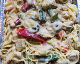 A picture of step 9 of Creamy Baked Cheesy Chicken 🐔 Spaghetti 🍝.