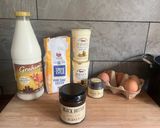 A picture of step 1 of Glacé au Nièr Beurre - Jersey black butter ice cream.