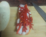 Foto del paso 3 de la receta: Bocadillo de lomo adobado, queso majorero y pimiento frito
