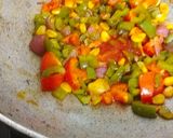 A picture of step 4 of Chat Pati Chapati (wraps).