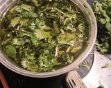 A picture of step 2 of Cilantro in Olive Oil.