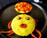 A picture of step 4 of Halloween Spooky Spider-Web Dhokla.