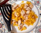 عکس مرحله 2 از دستور 💜😋خوراک سینه مرغ با طعم کاری😋💜