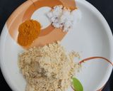 A picture of step 1 of Punjabi pakora kadhi.