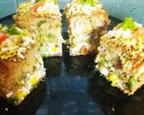 A picture of step 8 of Sprout & Veggie Chaat Club Sandwich.