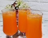 A picture of step 2 of Mango Orange Blast mocktail.