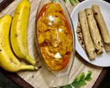 A picture of step 5 of Punjabi Raw Banana Sabzi.