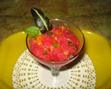 A picture of step 2 of Watermelon Granita.