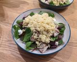 A picture of step 4 of Orzo salad with mackerel.