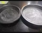 A picture of step 2 of 2 tier Moist chocolate cake 🎂.