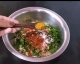 A picture of step 2 of Marwadi Bajra Methi Roti.