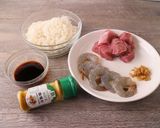 鮮蝦豬肉咖哩炒飯的食譜步驟1照片