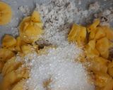 A picture of step 3 of Ela ada with banana filling.