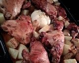 Foto del paso 7 de la receta: Pollo al horno con papas