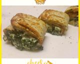 รูปขั้นตอนการทำที่ 8 ของ 🍞ขนมปังโฮลเกรนโรลผักโขมอบชีส🧀🥬