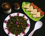 A picture of step 8 of Aloo Bhindi.