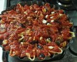 A picture of step 4 of Baked Conchiglioni alla Norma.