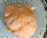 A picture of step 1 of Orange flavoured Rasgulla.