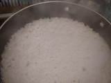 Arroz al vapor con caballa
