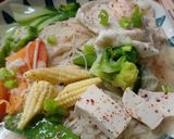 Gambar langkah 6 resipi Mee Suah Vegetarian.