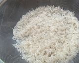A picture of step 2 of Rice and Peas! (Beans).