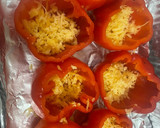 Foto del paso 5 de la receta: Pimientos Rojos rellenos! Rico almuerzo keto!