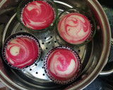 ஸ்டீம்டு  வெண்ணிலா ரோஸ் மில்க் கப் கேக் (Steamed vanila rosemilk cupcake recipe in tamil) ரெசிபி ஸ்டேப் 9 புகைப்படம்