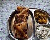 A picture of step 6 of Crispy Rava Mysore masala dosa.