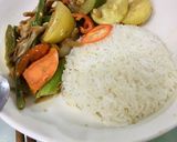 Hình bước làm 2 của món Rau củ kho chay với tương hột