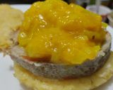 Foto del paso 7 de la receta: Arepa🫓rellena🥯de fiambre🧀de pollo casero y chutney de mango🧅🥭🌶️