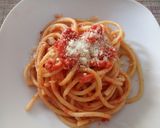 A picture of step 3 of Bucatini all'amatriciana.