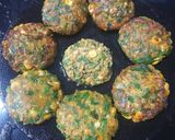 A picture of step 7 of Corn Spinach Besan Tikki.