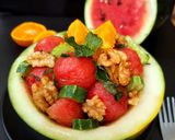 A picture of step 3 of Watermelon Walnut Salad.