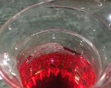 A picture of step 1 of Basil Seed Red Drink.