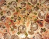 A picture of step 2 of Gola kabab Pizza with Black Coffee.