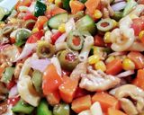 A picture of step 2 of Ittalian salad.
