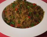 Hình bước làm 5 của món KIẾN LEO CÂY (miến xào cay)