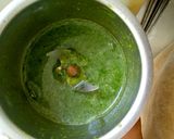 A picture of step 3 of Spinach bowl with chickpeas curry & spicy Hummus.