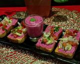A picture of step 4 of Vegan Beetroot Dip with Toast.