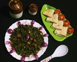 A picture of step 7 of Aloo Bhindi.