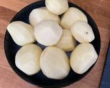 A picture of step 2 of Easy Dauphinoise potatoes.