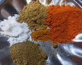 A picture of step 1 of Spicy black chole chaat.