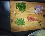 A picture of step 3 of Aloo veggie samosa.