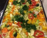 A picture of step 2 of Baked trout and vegetables.