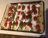 A picture of step 3 of California Farm Goat Cheese Basil Tomato Tart.